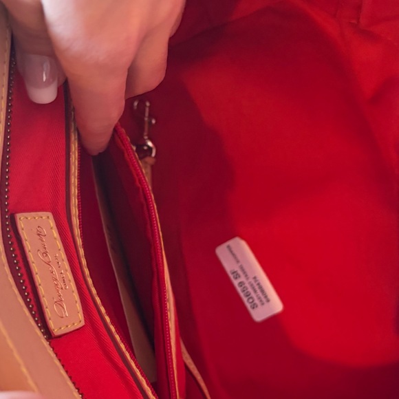 Dooney & Bourke Yellow and Tan Striped Shoulder Bag - Picture 5 of 12